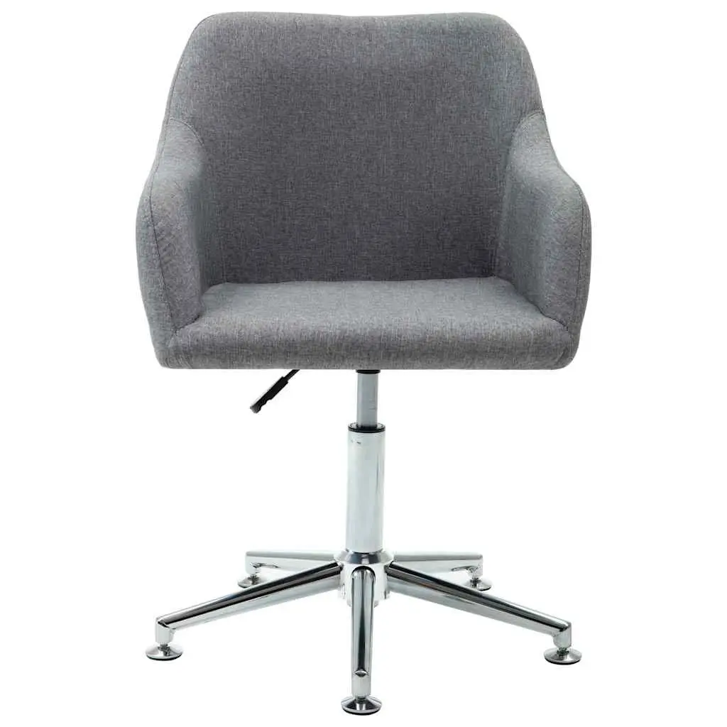 Swivel Office Chair Grey Fabric Ergonomic Design Height Adjustable Gas Lift