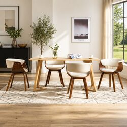 Friendly Set of 4 Cream Dining Chairs for Your Home