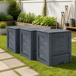 Friendly Garden Composters: 3 Pcs in Grey, Perfect for You