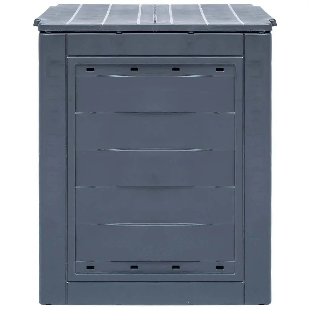 Garden Composters Rattan Look Grey 60x60x73cm 3 Piece Outdoor Recycling Waste Bins