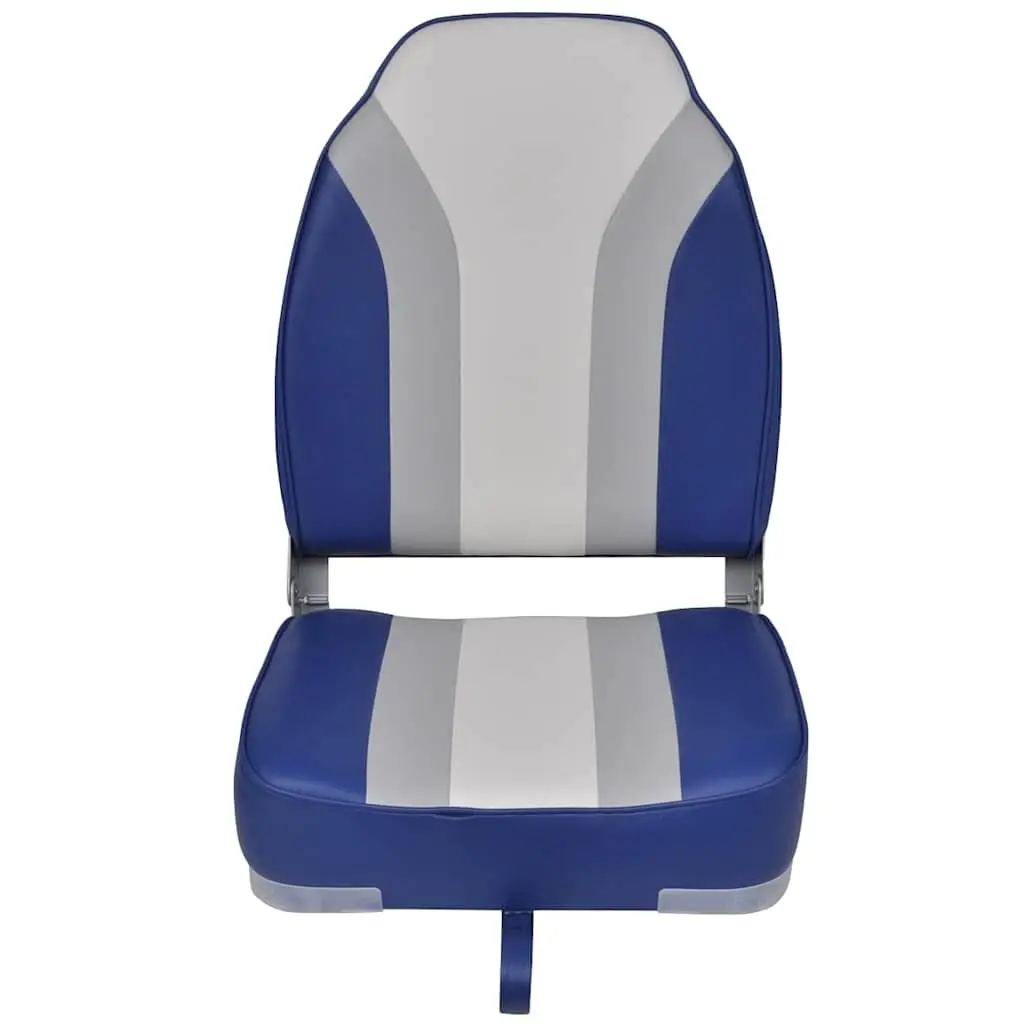 Boat Seats Foldable High Backrest Grey Waterproof 2 Piece