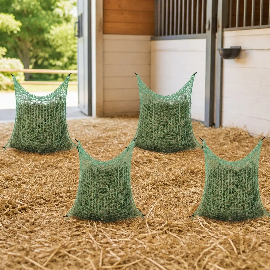 Hay Nets Set for Healthier Feeding