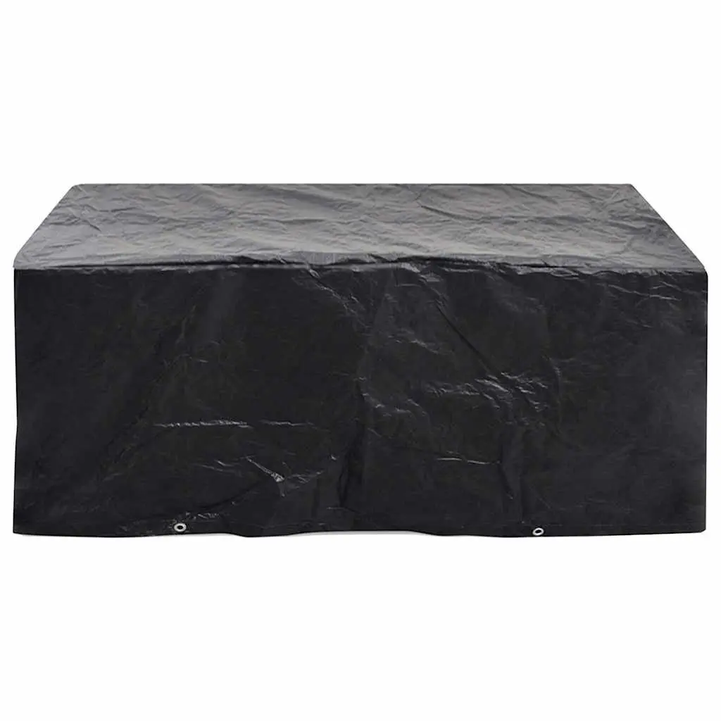 Garden Furniture Covers Black Outdoor Protective 2 Piece 242 x 162 x 100 cm