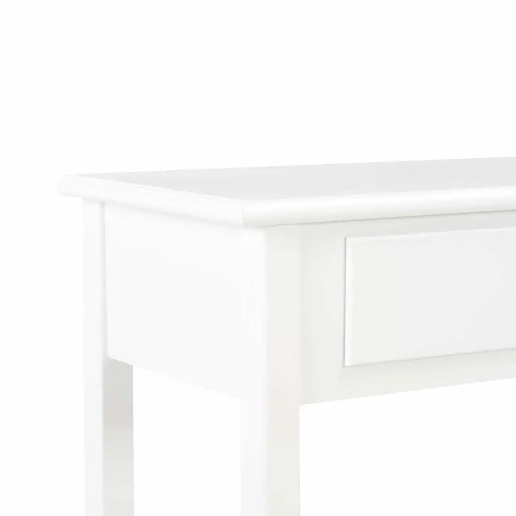 Sideboard White Storage Cabinet 2 Drawers 2 Shelves 110 x 35 x 80 cm