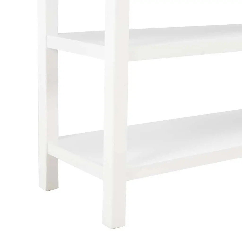 Sideboard White Storage Cabinet 2 Drawers 2 Shelves 110 x 35 x 80 cm