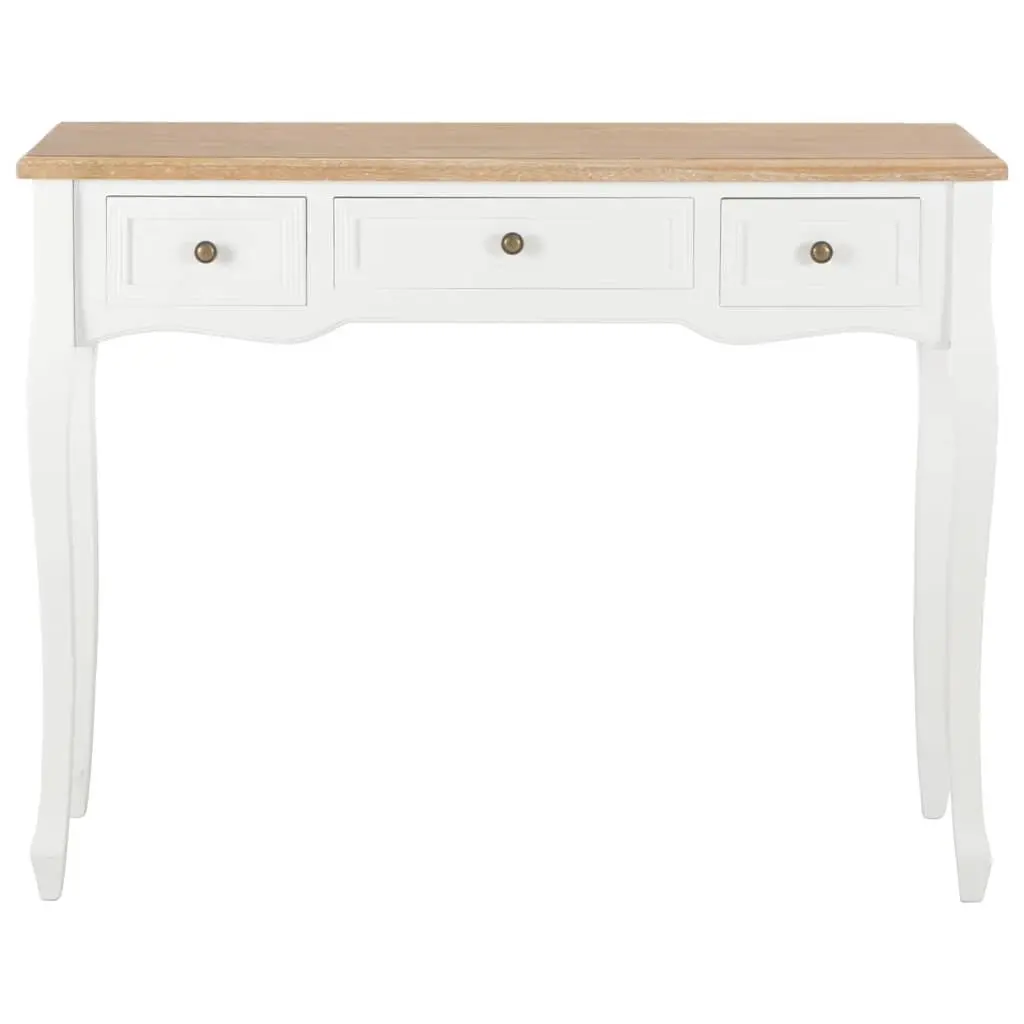 End Table Console Dressing with 3 Drawers White