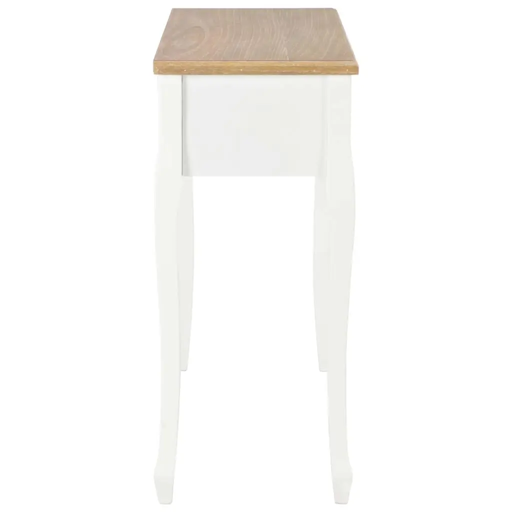 End Table Console Dressing with 3 Drawers White