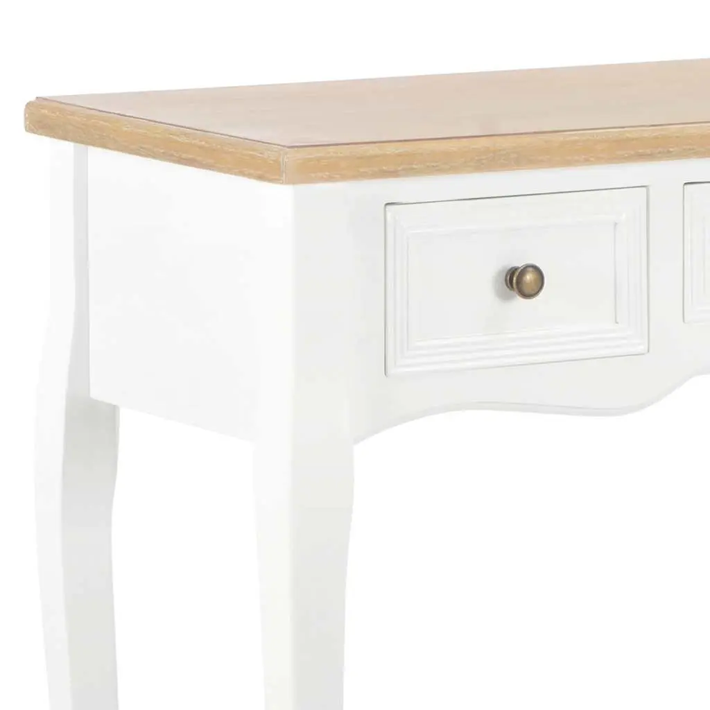 End Table Console Dressing with 3 Drawers White
