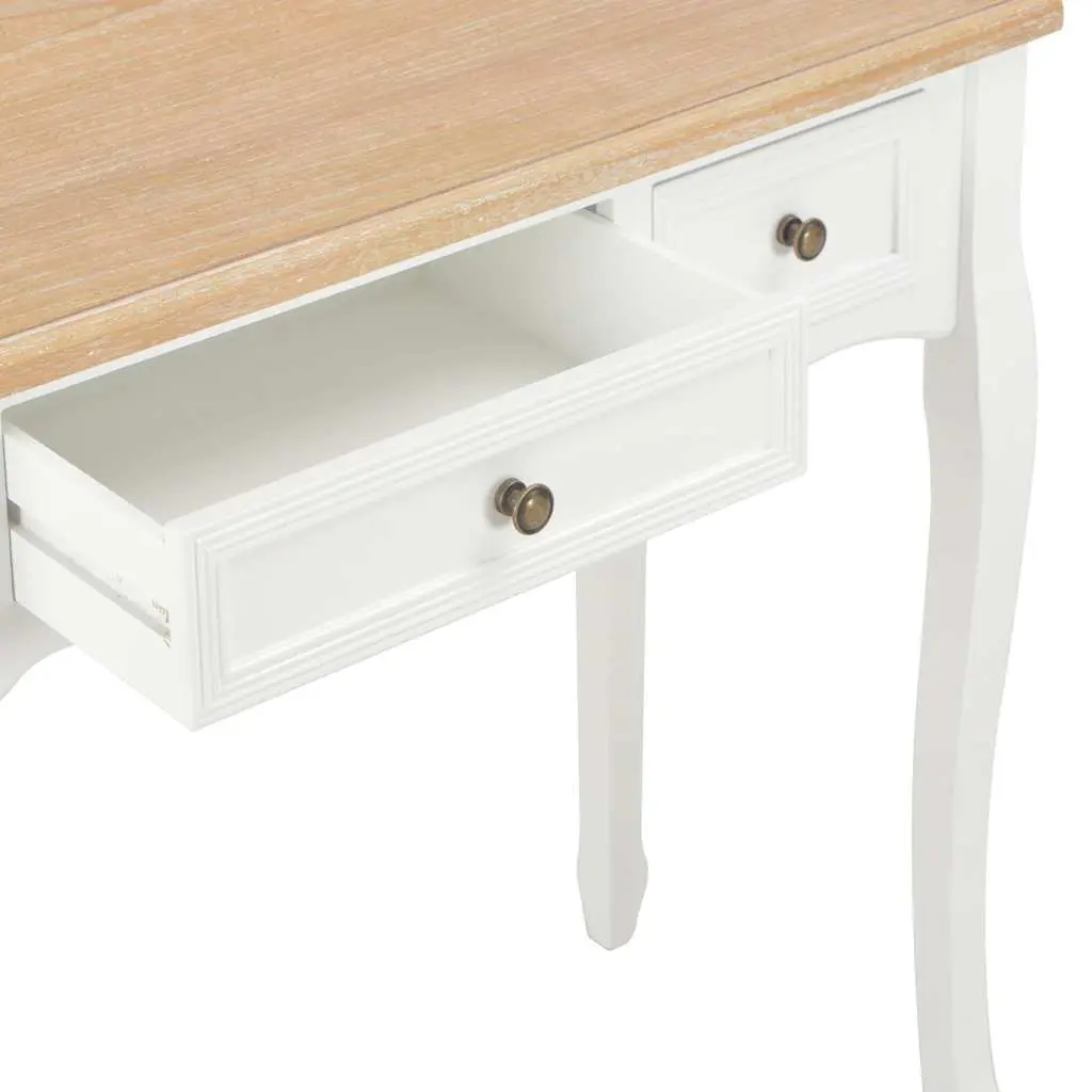 End Table Console Dressing with 3 Drawers White