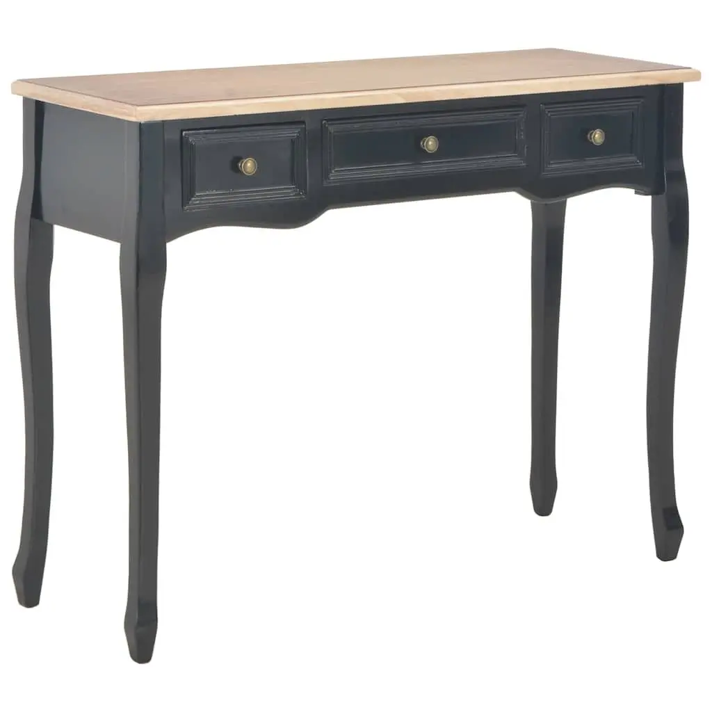 Console Dressing Table with 3 Drawers Black Accent End Table