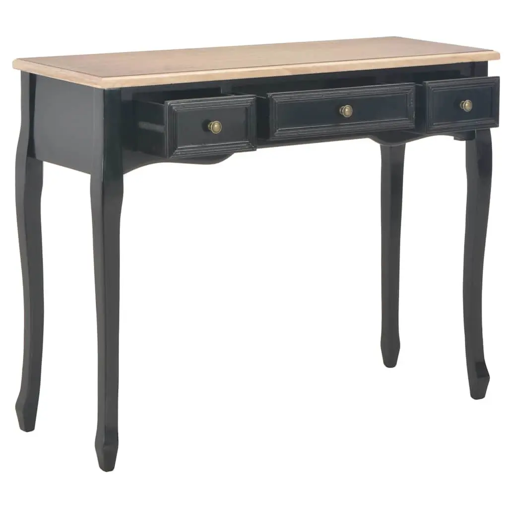 Console Dressing Table with 3 Drawers Black Accent End Table