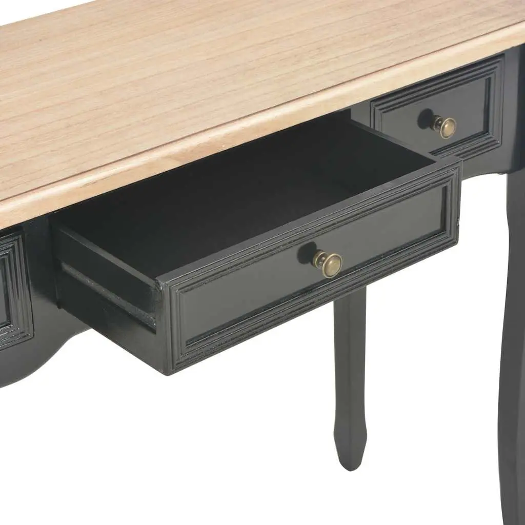 Console Dressing Table with 3 Drawers Black Accent End Table