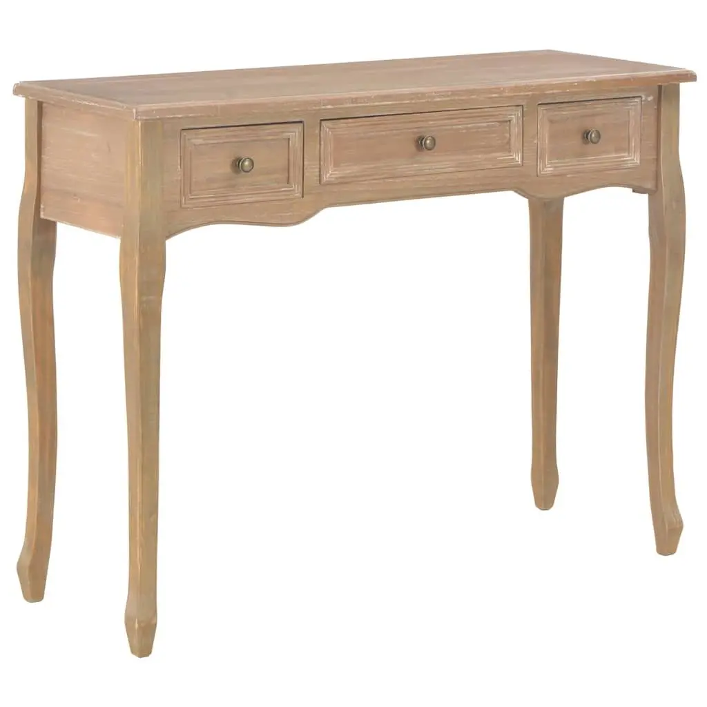 Console Dressing Table with 3 Drawers Brown End Table Living Room Hallway