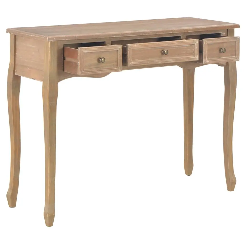 Console Dressing Table with 3 Drawers Brown End Table Living Room Hallway