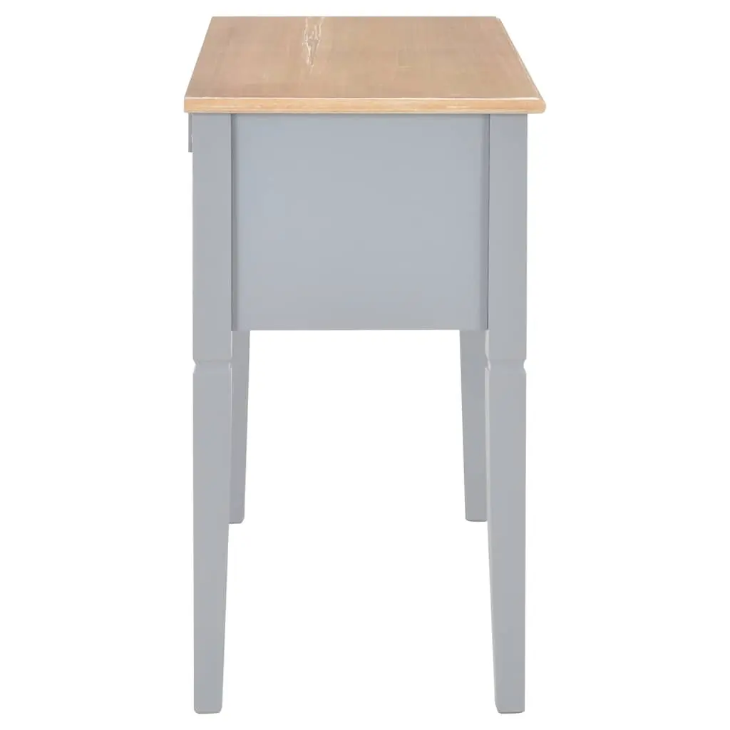 Writing Desk Grey Wood Five Drawer 1095 x 450 x 775 mm