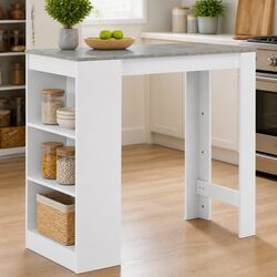Enhance Your Space with a White Bar Table and Storage