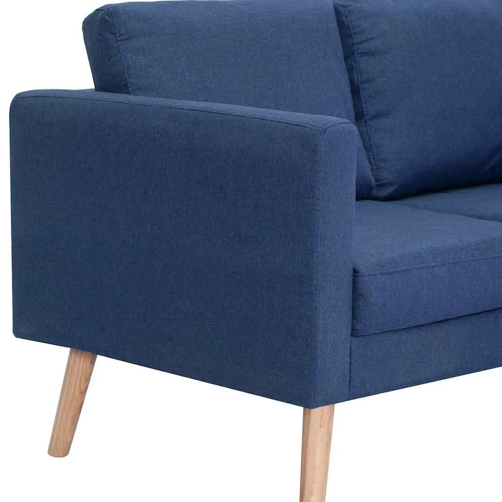 BlueFabric2SeaterCouchLivingRoomFurniturePaddedCushionsRemovableCovers