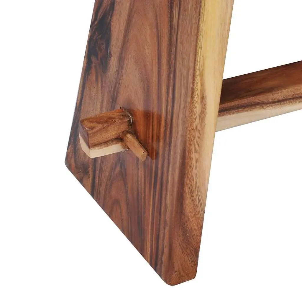Solid Wood and Polyresin Stool Multicolour Compact Home Decor Side Table Plant