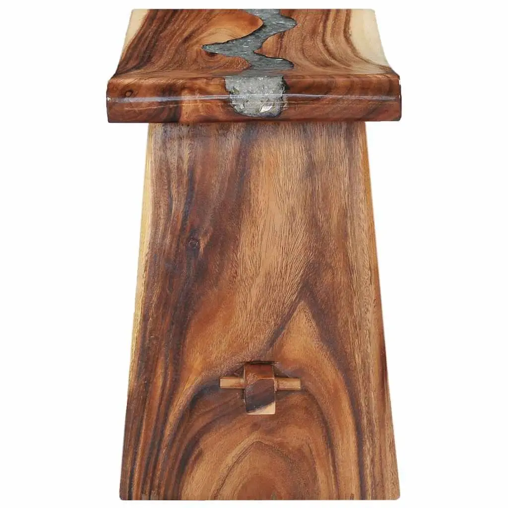 Solid Wood and Polyresin Stool Multicolour Compact Home Decor Side Table Plant
