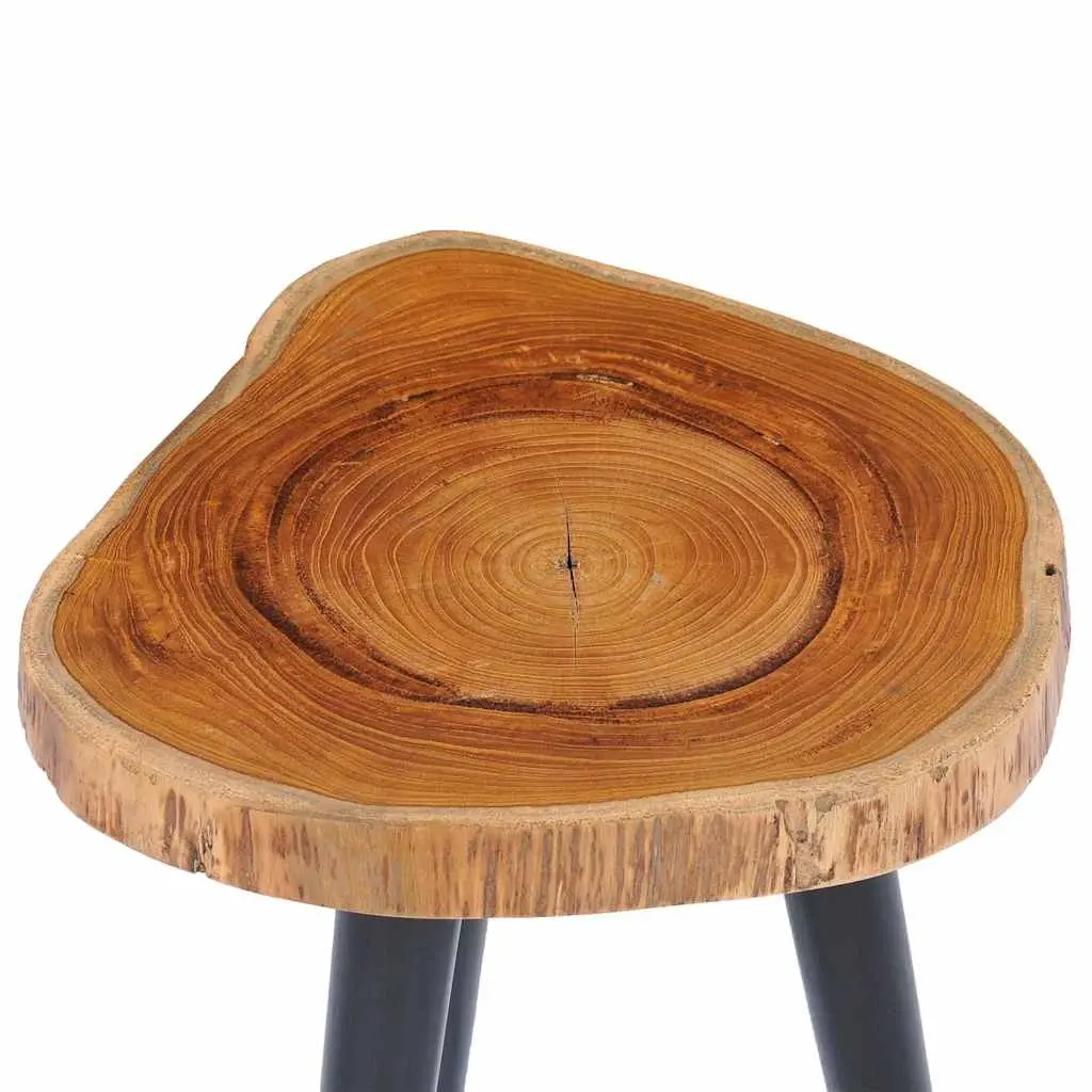 Coffee Table Round Teak Root Tabletop Mango Wood Base Brown 40x45cm