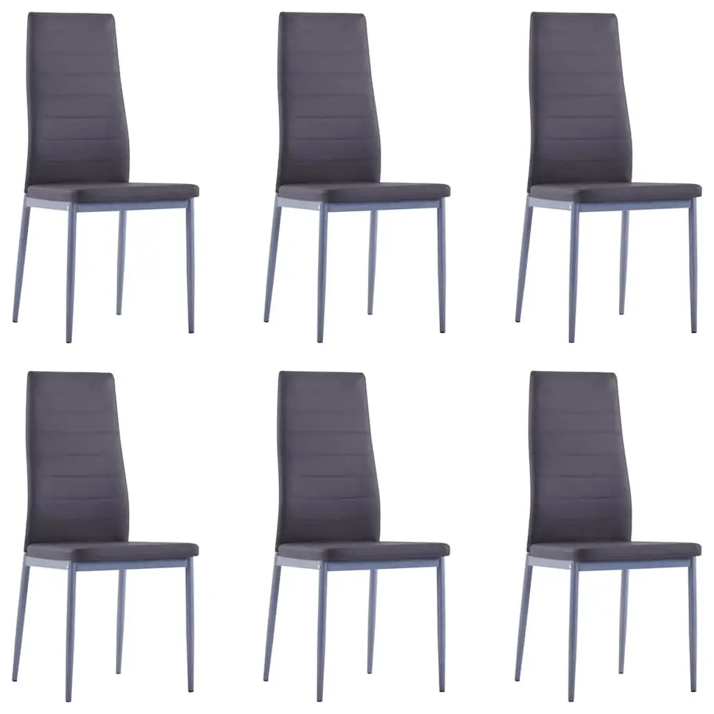 Dining Set Modern 7 Piece Grey Table 6 Chairs Kitchen Furniture