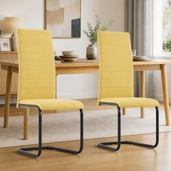 You’ll Love These Yellow Cantilever Dining Chairs – Set of 2