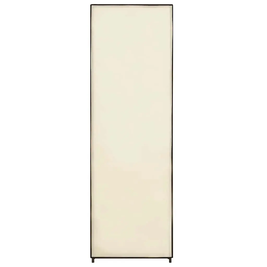 Fabric Wardrobe Cream Portable Closet Storage Cabinet Collapsible 87 x 49 x 159 cm