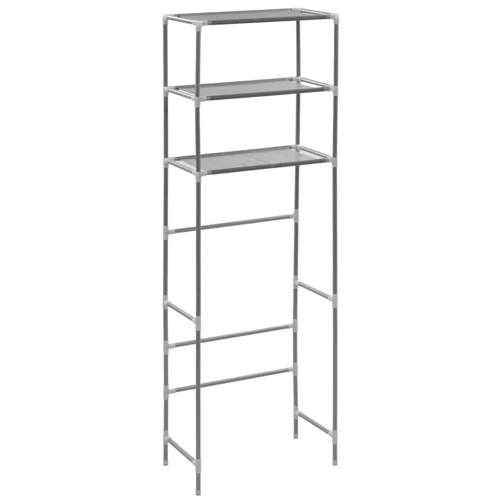 3 Tier Bathroom Storage Rack Over Toilet Organiser Silver Space Saving Shelf