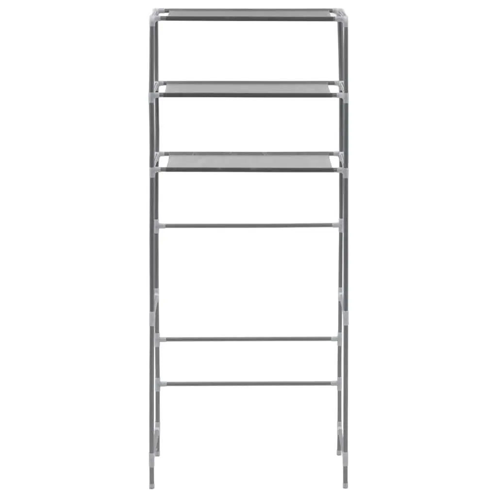 3-Tier Storage Rack Over Laundry Machine Silver 69x28x169cm