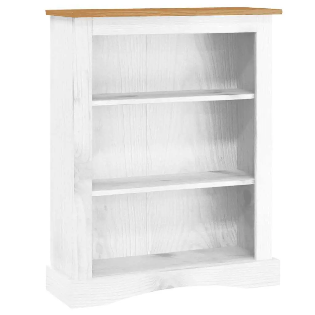 3-Tier Wooden Bookcase White Standing Shelf Storage Display Cabinet