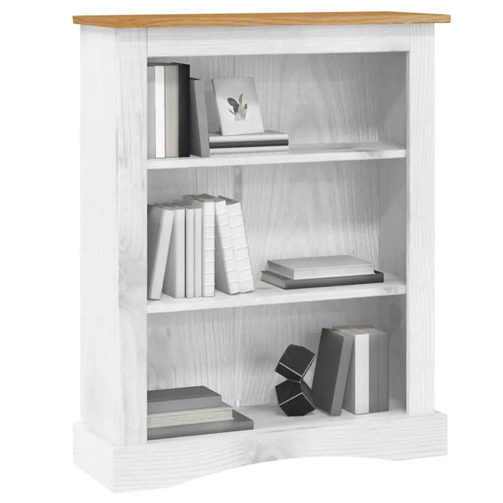 3-Tier Wooden Bookcase White Standing Shelf Storage Display Cabinet