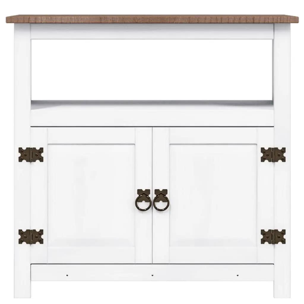 TV Cabinet Mexican Style White 80 x 43 x 78 cm Living Room Entertainment Unit Storage Furniture