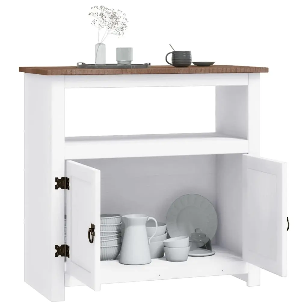 TV Cabinet Mexican Style White 80 x 43 x 78 cm Living Room Entertainment Unit Storage Furniture