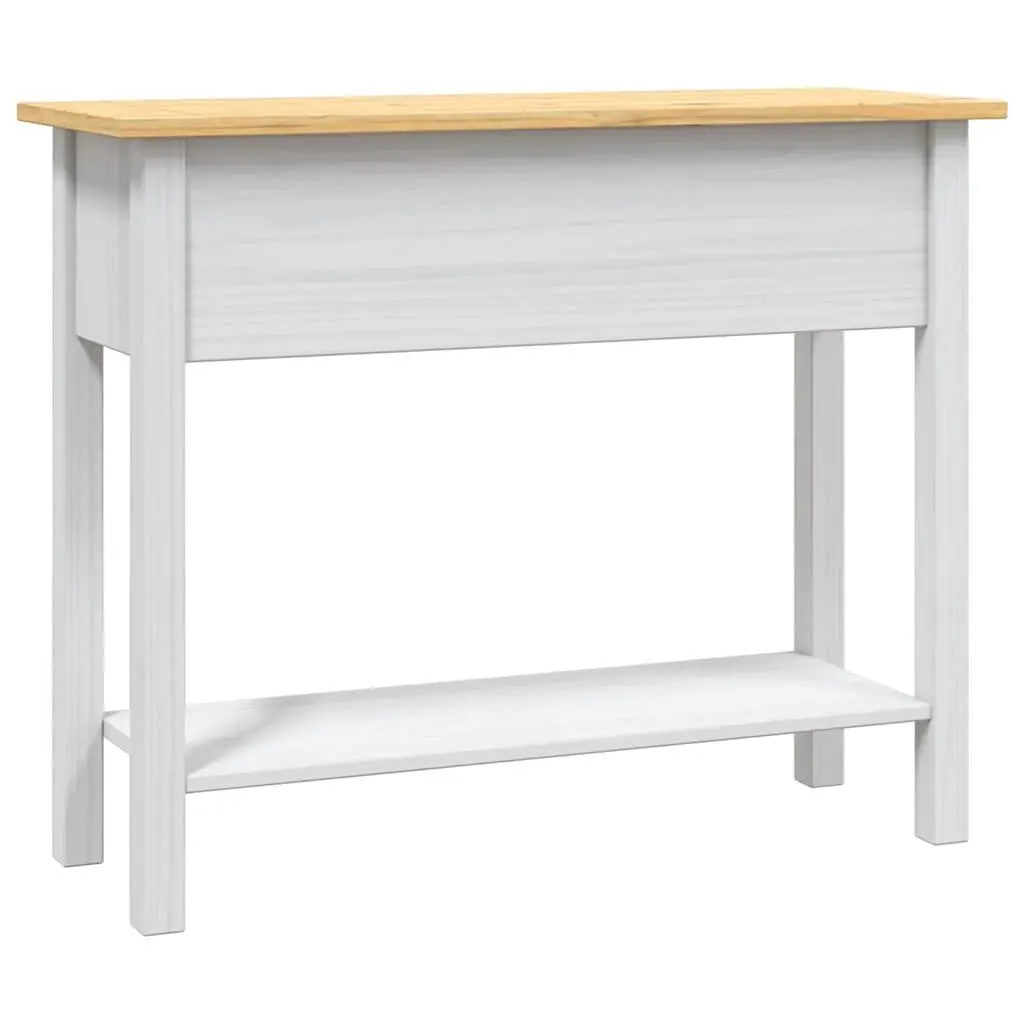 Console Table White Mexican Corona Style 2 Drawers 1 Shelf 90 x 34.5 x 73 cm