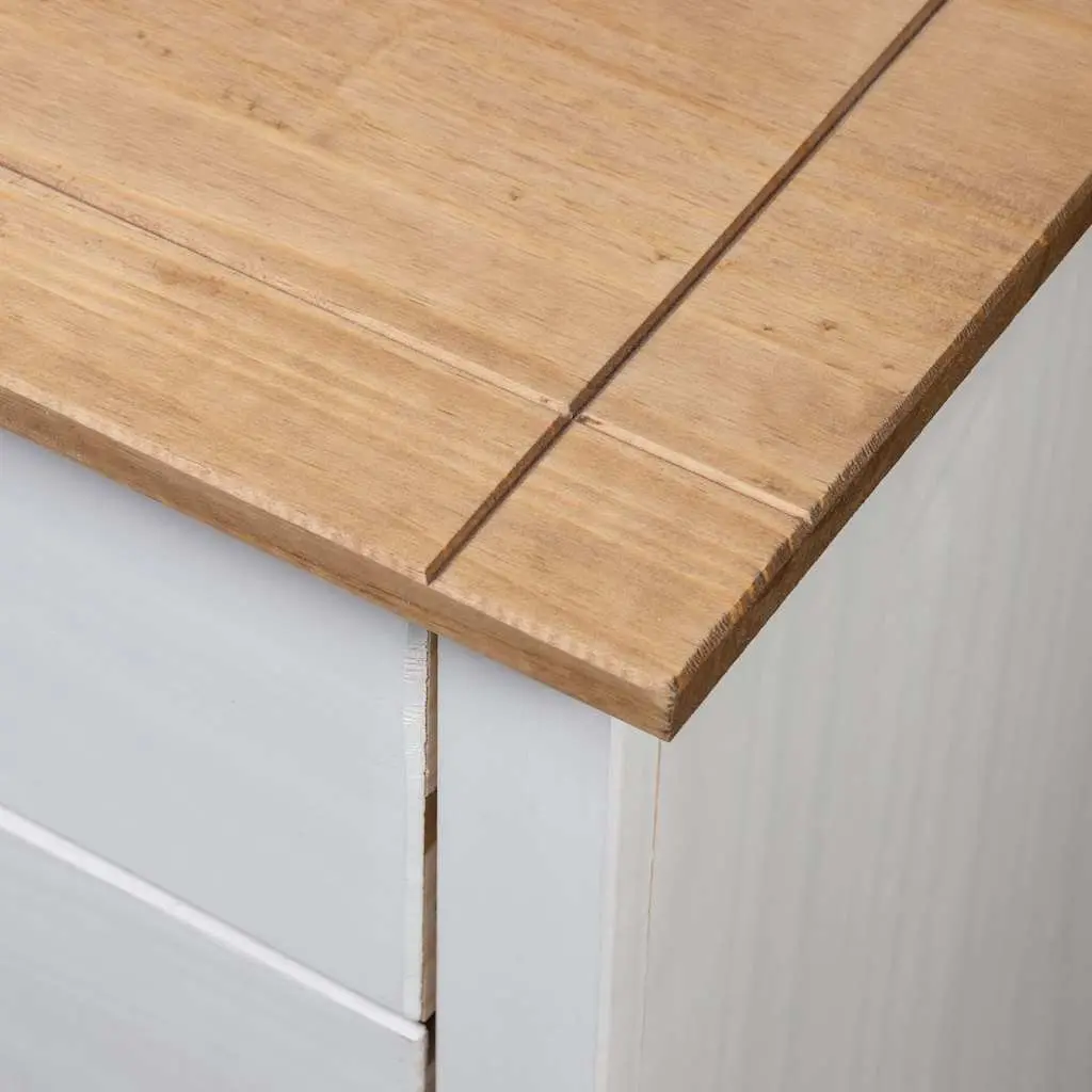 Bedside Cabinet White 46x40x57cm Wooden Nightstand 3 Drawer Storage Chest