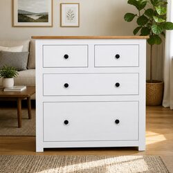 Your New White Sideboard with 4 Drawers Awaits