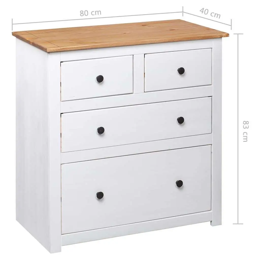 White Sideboard with 4 Drawers