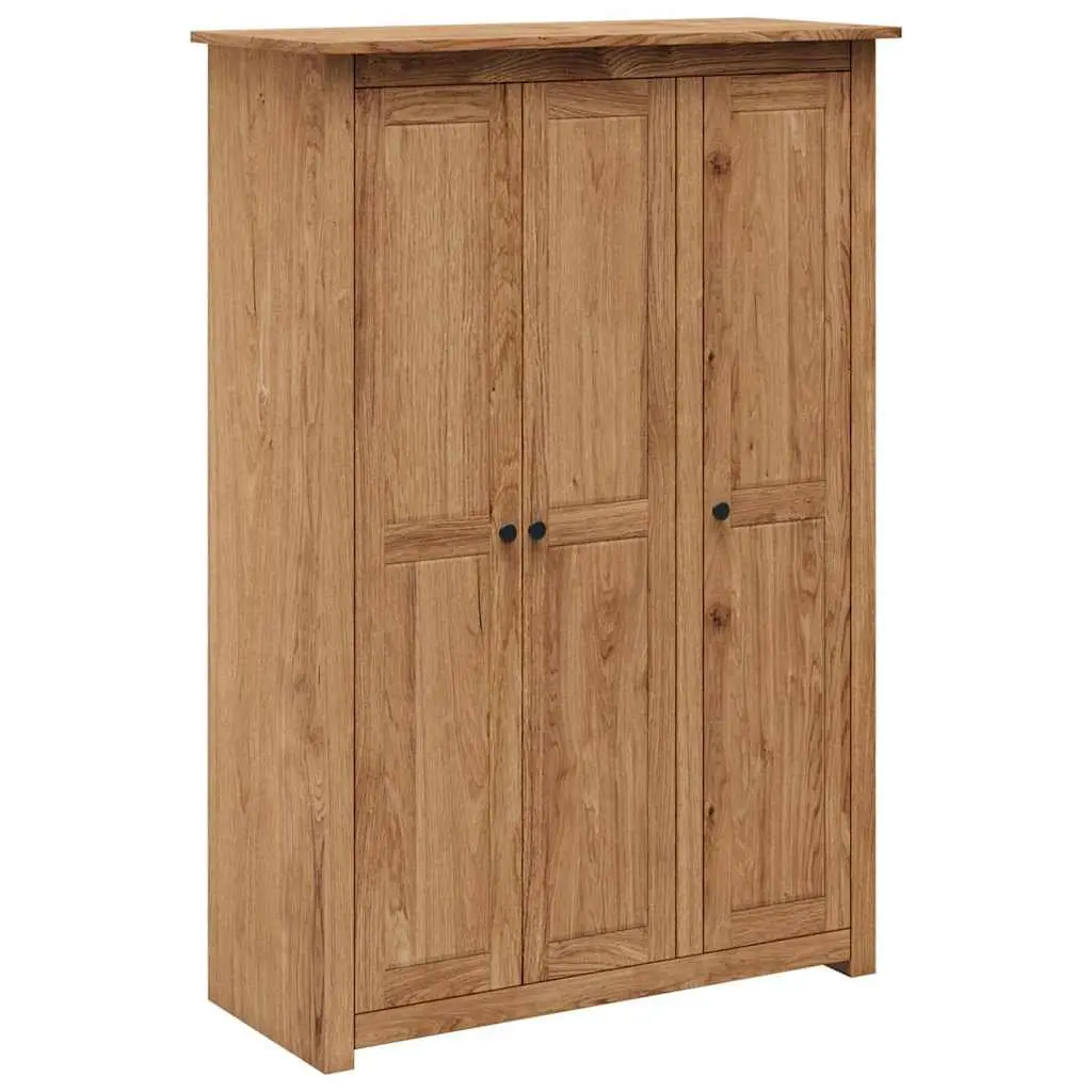 3-Door Wardrobe Brown 118x50x171.5 cm Storage Cabinet Cupboard Bedroom Furniture