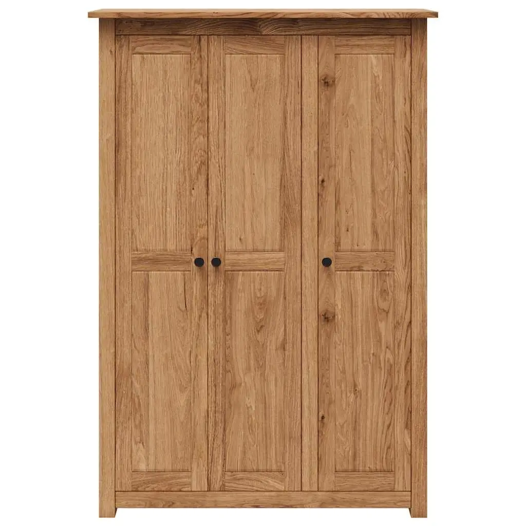 3-Door Wardrobe Brown 118x50x171.5 cm Storage Cabinet Cupboard Bedroom Furniture