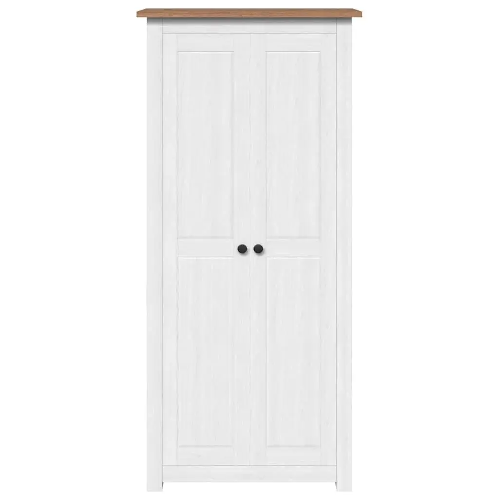 Wardrobe White Solid Pine Storage Cabinet Compact 80W x 50D x 171.5H cm