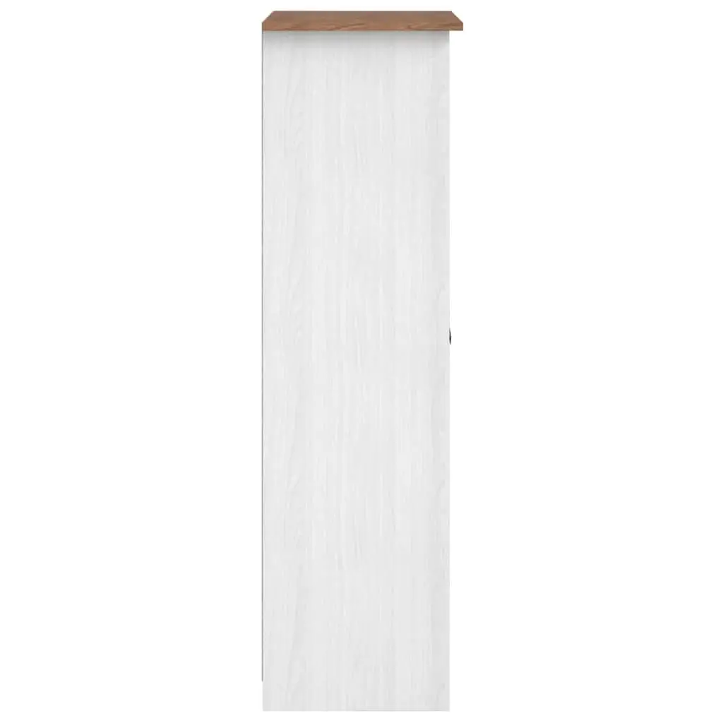 Wardrobe White Solid Pine Storage Cabinet Compact 80W x 50D x 171.5H cm