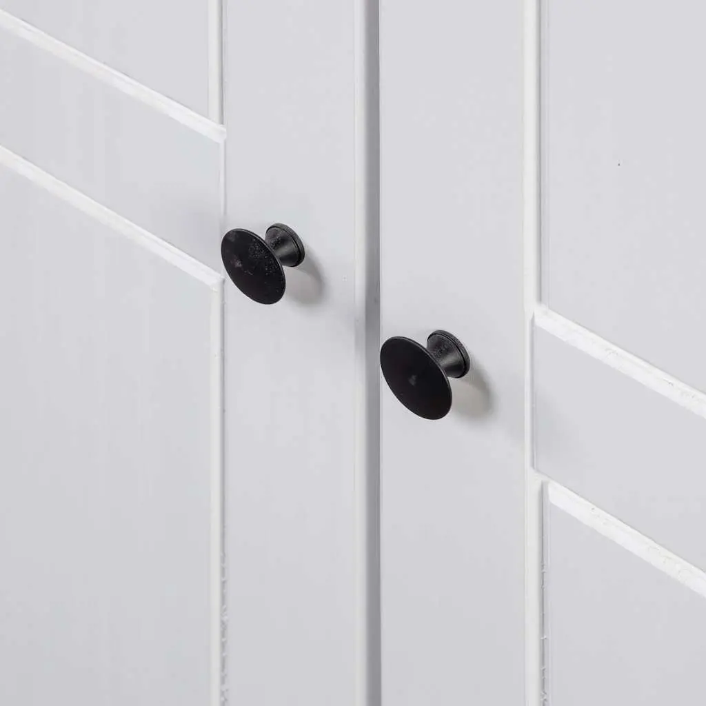 Wardrobe White Solid Pine Storage Cabinet Compact 80W x 50D x 171.5H cm