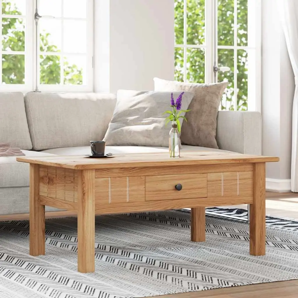 Solid Pine Coffee Table with Drawer