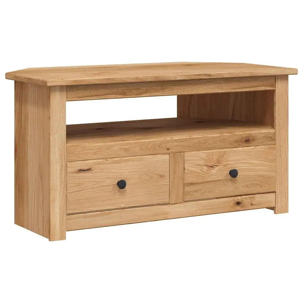 Corner TV Cabinet 93x49x49cm in Brown Pinewood