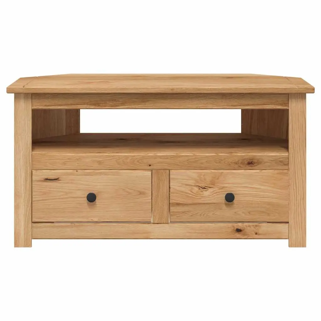 Corner TV Cabinet 93x49x49cm in Brown Pinewood