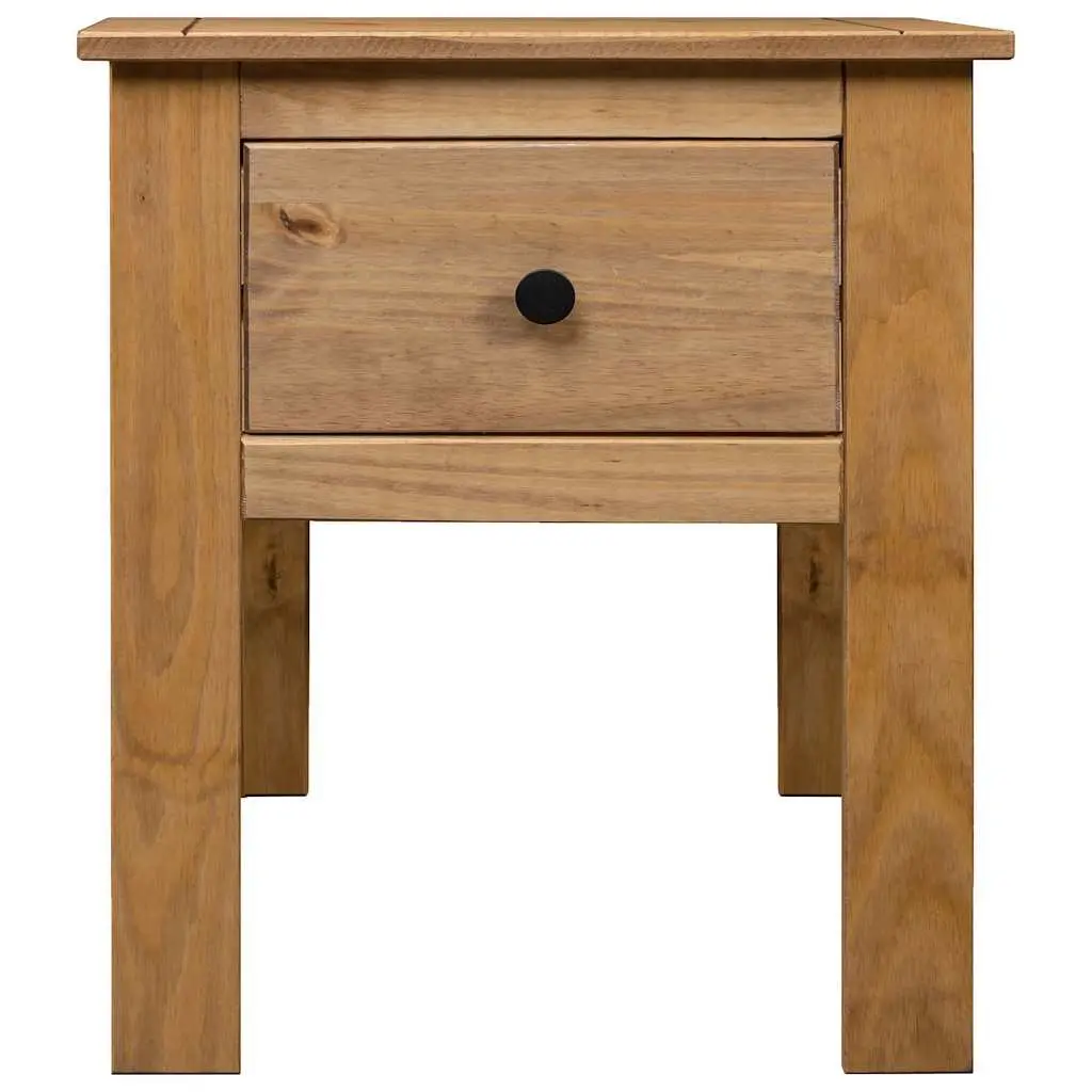Brown Pine Nightstand 46x40x57cm with Drawer