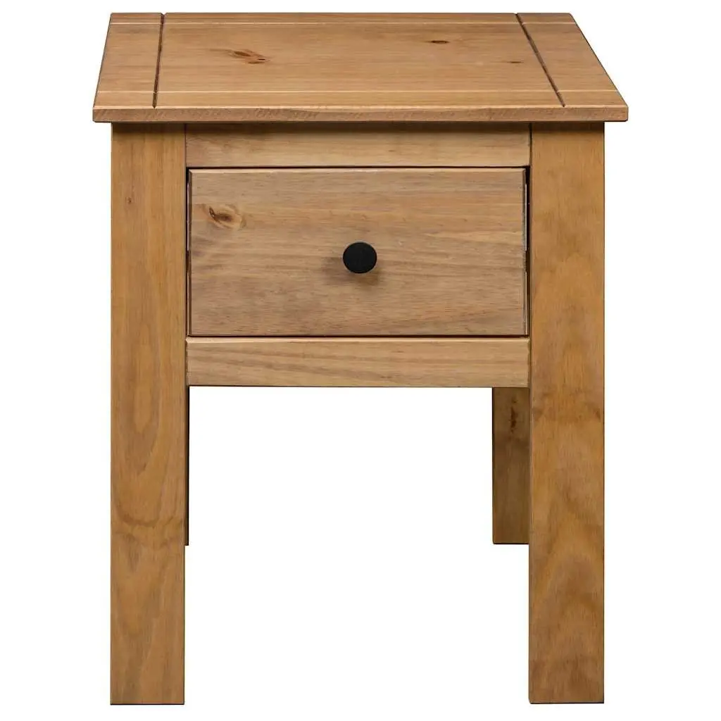 Brown Pine Nightstand 46x40x57cm with Drawer