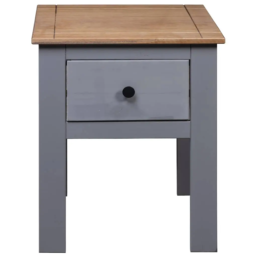 Bedside Cabinet Grey Nightstand Drawer Storage Furniture Pine Wood 46x40x57cm