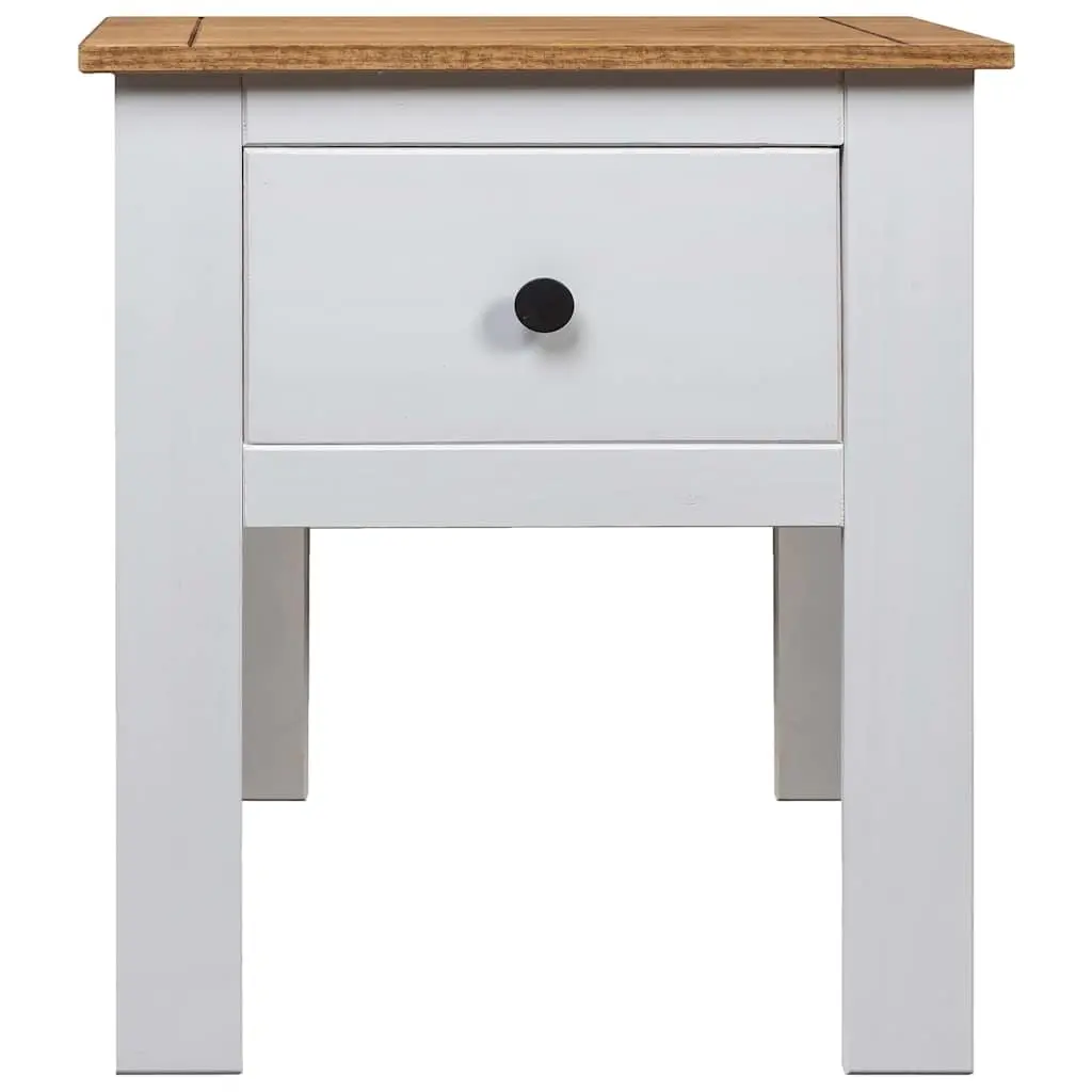 Bedside Cabinet White Solid Pinewood 46x40x57 cm Nightstand Storage Drawer Chest