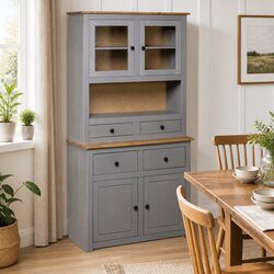 Your New Grey Solid Pine Highboard Storage Solution